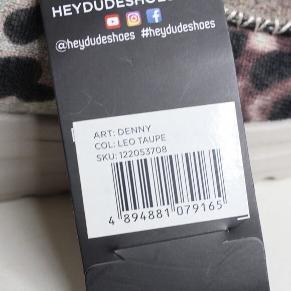 Hey Dude Womens Denny Comfort Boot Shoes Leopard Taupe Size 7 New - Picture 8 of 9